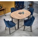 ELVIA bővíthető étkezőasztal 102–142 cm – Artisan tölgy / fekete