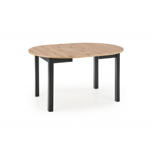 ELVIA bővíthető étkezőasztal 102–142 cm – Artisan tölgy / fekete