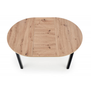 ELVIA bővíthető étkezőasztal 102–142 cm – Artisan tölgy / fekete