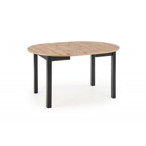 ELVIA bővíthető étkezőasztal 102–142 cm – Artisan tölgy / fekete Bővíthető étkezőasztalok
