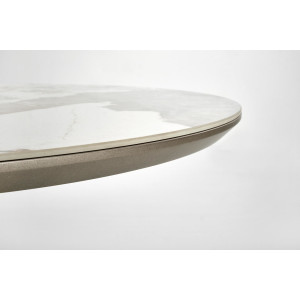MARVELL bővíthető étkezőasztal 160–200 cm – bézs márvány / cappuccino / fekete