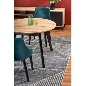 SELENE bővíthető étkezőasztal 102–142 cm – Artisan tölgy / fekete
