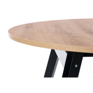 SELENE bővíthető étkezőasztal 102–142 cm – Artisan tölgy / fekete