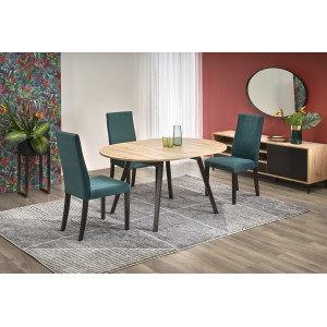 SELENE bővíthető étkezőasztal 102–142 cm – Artisan tölgy / fekete