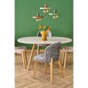 SELENE bővíthető étkezőasztal 102–142 cm – kasmír / természetes bükk