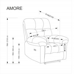 HAVEN elektromos relaxfotel – szürke