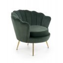 PEONY modern fotel – sötétzöld