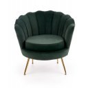 PEONY modern fotel – sötétzöld