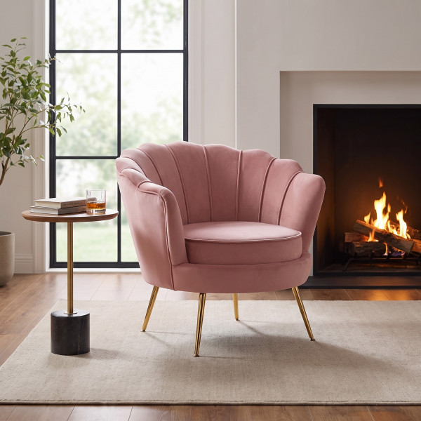 PEONY modern fotel – rózsaszín