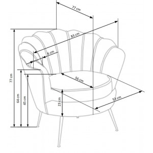 PEONY modern fotel – rózsaszín