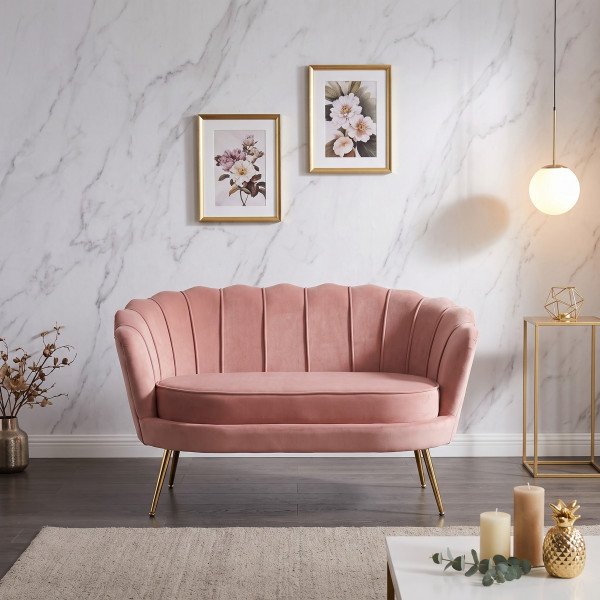 PEONY modern kanapé – világos rózsaszín