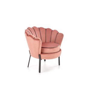 CAMELLIA modern bársony fotel – rózsaszín