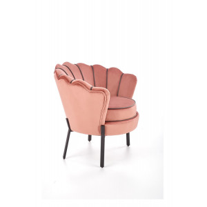 CAMELLIA modern bársony fotel – rózsaszín