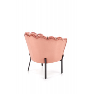 CAMELLIA modern bársony fotel – rózsaszín