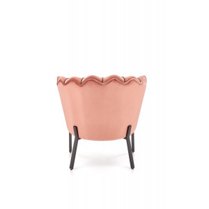 CAMELLIA modern bársony fotel – rózsaszín