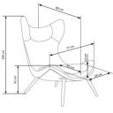HARPER modern lounge fotel – antracit