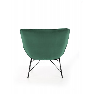 NOBLE modern bársony fotel – sötétzöld
