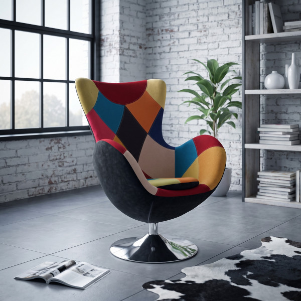 MOSAIC modern forgófotel – patchwork