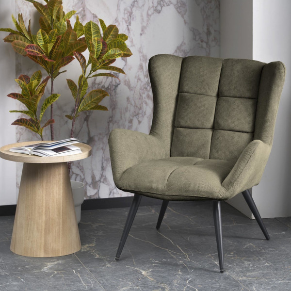 HORIZON modern fotel – olívazöld