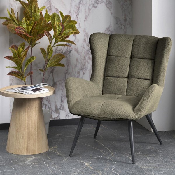 HORIZON modern fotel – olívazöld