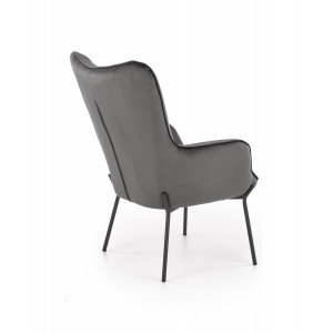 FOSTER modern bársony fotel – szürke