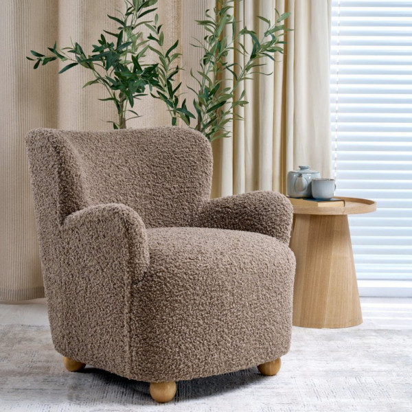 MERCER modern fotel – cappuccino