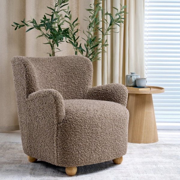 MERCER modern fotel – cappuccino