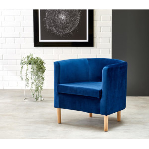 ELM modern fotel – sötétkék