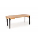 AVERY bővíthető étkezőasztal 100–200 cm – természetes tölgy / fekete