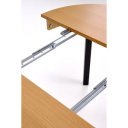 AVERY bővíthető étkezőasztal 100–200 cm – természetes tölgy / fekete