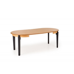 AVERY bővíthető étkezőasztal 100–200 cm – természetes tölgy / fekete