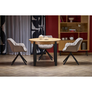 AVERY bővíthető étkezőasztal 100–200 cm – természetes tölgy / fekete
