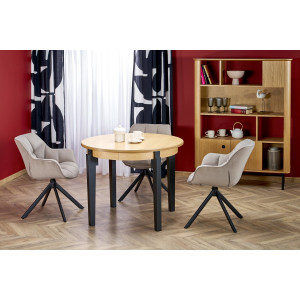 AVERY bővíthető étkezőasztal 100–200 cm – természetes tölgy / fekete