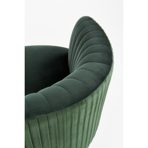 REGENT modern bársony fotel – sötétzöld