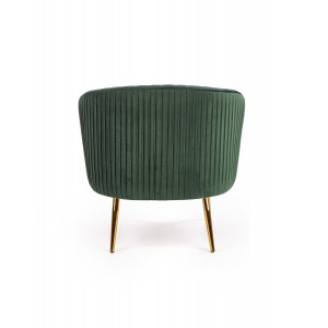 REGENT modern bársony fotel – sötétzöld