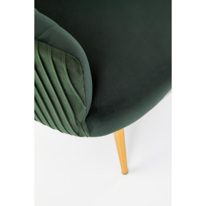 REGENT modern bársony fotel – sötétzöld