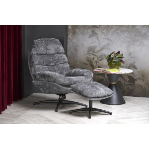 ASTON modern forgófotel lábtartóval – szürke
