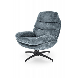 ASTON modern forgófotel lábtartóval – kék