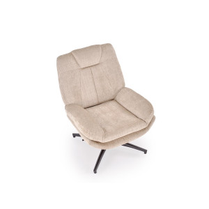 ORION modern forgófotel lábtartóval – bézs