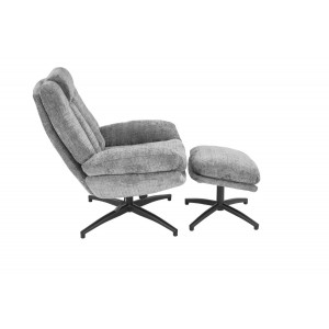 ORION modern forgófotel lábtartóval – szürke