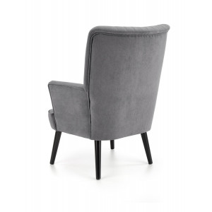 WINSLOW modern bársony fotel – szürke