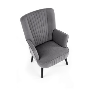 WINSLOW modern bársony fotel – szürke