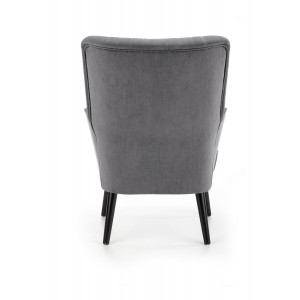 WINSLOW modern bársony fotel – szürke