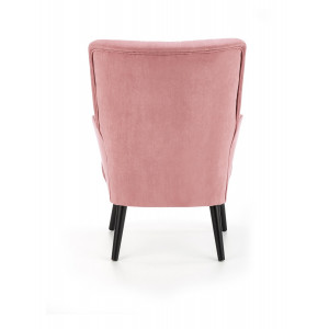 WINSLOW modern bársony fotel – rózsaszín