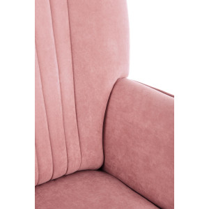 WINSLOW modern bársony fotel – rózsaszín