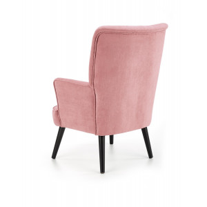 WINSLOW modern bársony fotel – rózsaszín