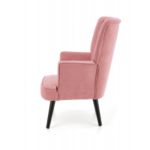 WINSLOW modern bársony fotel – rózsaszín