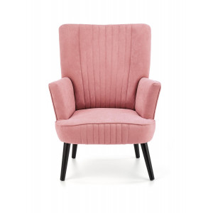 WINSLOW modern bársony fotel – rózsaszín HALMAR