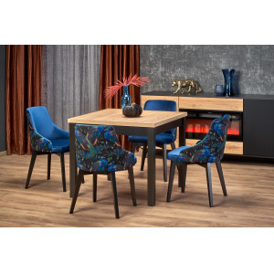 MERION 3 bővíthető étkezőasztal 90–125 cm – Craft tölgy / fekete