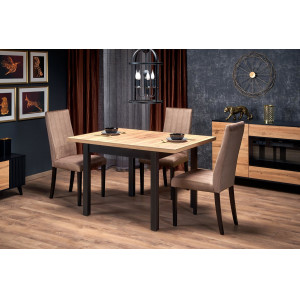MERION 3 bővíthető étkezőasztal 90–125 cm – Craft tölgy / fekete